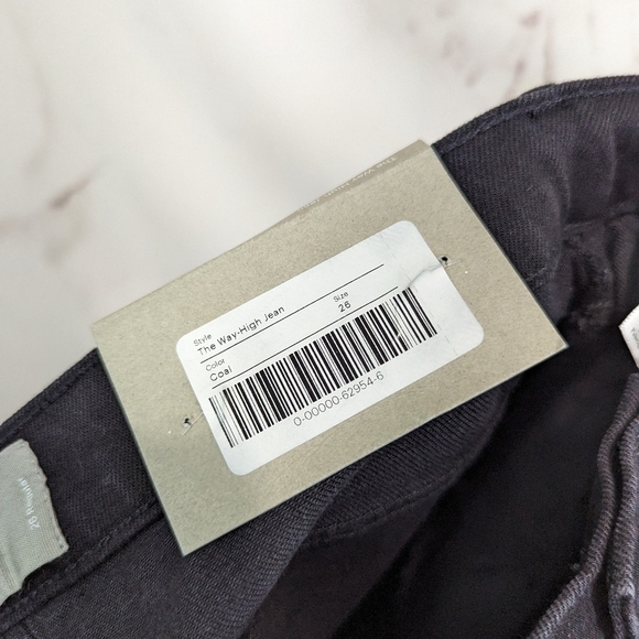 Everlane Jean Black The Way High Coal Straight Fray Raw Hem Crop Denim - Picture 5 of 14